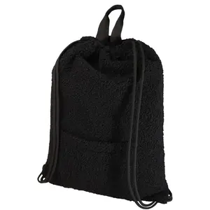 Mochila con cordón de oso en sherpa, accesorios ecológicos - Product Image 1