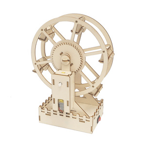 DIY Grande Roue Modèle Matériaux Kit Physique <span class=keywords><strong>Préscolaire</strong></span> Éducatif Science <span class=keywords><strong>Expérience</strong></span> 3D En Bois Assembler STEM Jouet - Product Image 2