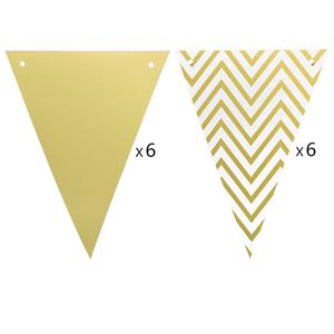 Bannière triangulaire à paillettes dorées « Nous vous manquerons » pour décorations de fête et fournitures de fête de retraite (Doré) - Product Image 4