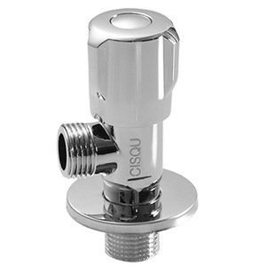 Robinet domestique tout en cuivre à 4 points avec vanne d'angle en forme de huit, eau chaude et froide pour toilettes et chauffe-eau - Product Image 2