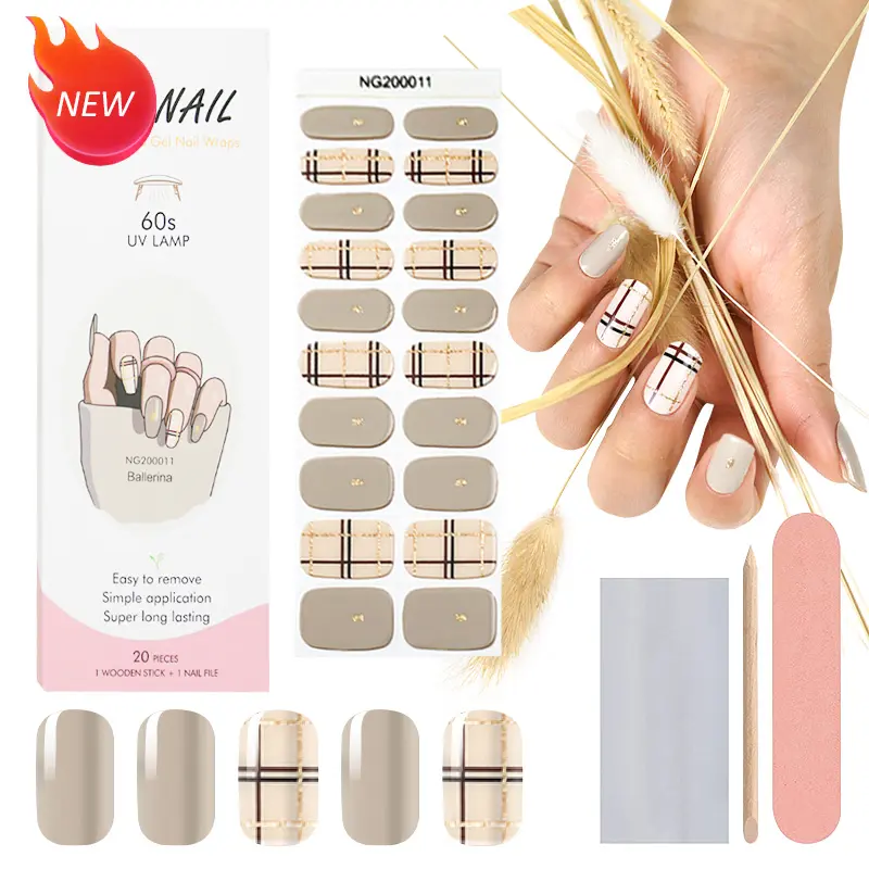 2023 Großhandel UV-Gel Top-Seller neue Marke UV Gel Polish Nail Art Wraps Gel Lack Nagellack Aufkleber