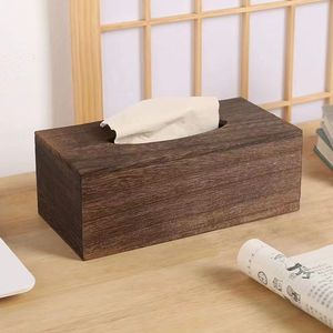 Caja de pañuelos de madera maciza, nuevo estilo chino, almacenamiento de escritorio para sala de estar, uso doméstico - Product Image 2