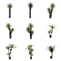 China Indoor dekorative künstliche Baum Bonsai Anthurium Schlangen pflanzen Aloe Vera Draceana Ananas Comosus Bonsai Baum zum Verkauf