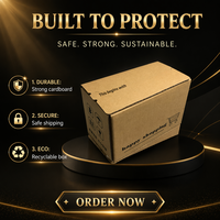 Boîte pliable en carton ondulé avec fermeture éclair et logo personnalisé, bande de déchirement pour un ouverture facile, idéale pour la promotion et l'expédition de produits alimentaires en e-commerce.