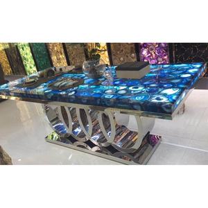 סיטונאי מחיר חצי יקר אבן אריח כחול אגת לוחות השיש - Product Image 5