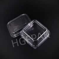 Boîte à burger transparente jetable en PET/RPET de 30 oz avec couvercle séparé, conteneur alimentaire en plastique transparent pour boulangerie, gâteau roulé, pain et gâteaux