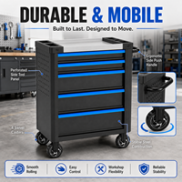 Chariot à outils roulant disponible en OEM/ODM, armoire de rangement d'outils portable à roulettes pour mécanicien automobile, garage, usine, atelier