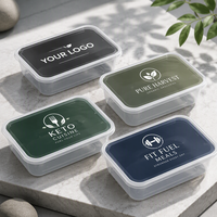 Boîtes à lunch jetables en plastique TeGuan, compatibles micro-ondes et réfrigérateur, minimalistes, pour les voyages, avec couvercle, 500 ml, modèle TG385, origine Guangdong