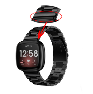 موصل حزام ساعة من الفولاذ المقاوم للصدأ لـ Fitbit <span class=keywords><strong>Versa</strong></span> 3/4، محول 20/22 ملم، إبزيم ساعة SEN1/2 لقطع غيار وإكسسوارات الساعات الذكية - Product Image 6