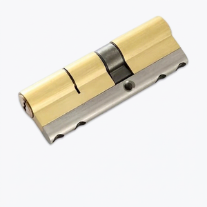 Cylindre de serrure de porte de sécurité de classe C en cuivre doré, avec 24 lames et 4 clés pour porte d'entrée - Product Image 1