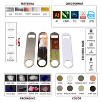 Ouvre-bouteille personnalisé en acier inoxydable avec impression sérigraphique et sublimation pour événements, cadeaux, vente en gros