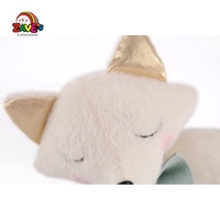 Zaves Élégant Intérieur Blanc Renards Paire Décoration De Noël En Peluche Et En Peluche Thème De La Neige D'hiver pour La Maison De Tous Les Jours