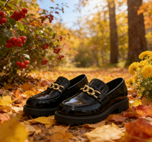 Mocasines Estilo Británico con Plataforma Impermeable para Invierno/Primavera/Verano/Otoño - Product Image 1