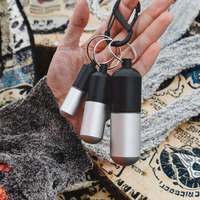 Kit de survie d'urgence en aluminium, capsule étanche, conteneur de rangement portable pour le camping, la randonnée, l'organisation des premiers secours