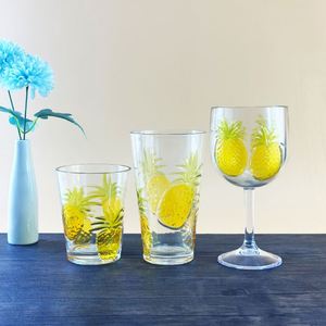 Precio de Fábrica al por Mayor, Vaso Reutilizable de Acrílico Impreso con Diseño de Flamenco, Creativo y Grueso, para Jugo/Agua, Capacidad de 370 ml a 2.5 L, Cóncavo - Product Image 4