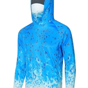 เสื้อตกปลาผู้ชาย OEM UPF50+ ลายพราง แขนยาว แห้งเร็ว ระบายอากาศดี มีฮู้ดพร้อมหน้ากาก ไซส์ใหญ่สำหรับผู้ใหญ่ - Product Image 6