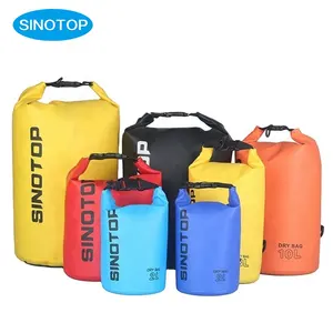 SINOTOP OEM custom print logo 2L 5L 10L 15L 20L hiking swim 500d pvc tarpaulin water proof ocean pack custom waterproof dry bag