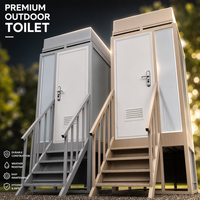 Toilettes mobiles écologiques à circulation d'eau, cabine modulaire préfabriquée en panneaux sandwich, unité recyclable, respectueuse de l'environnement