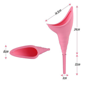 ที่ใส่ปัสสาวะซิลิโคนสำหรับผู้หญิงอุปกรณ์ปัสสาวะกลางแจ้งแบบพกพาสำหรับตั้งแคมป์ - Product Image 4