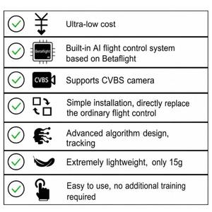 Ai‑FC V2 ออลอินวัน FPV ตัวควบคุมการบินพร้อมกล้องติดตาม AI ในตัว Betaflight 4.5 รองรับ 1080P FHD พร้อม DVR ในตัวสำหรับโดรน RC - Product Image 6