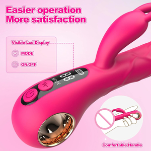 2'si 1 Arada <span class=keywords><strong>G</strong></span> Noktası Tavşan Vibratör LCD Ekranlı Titreşimli Klitoral Stimülatör Gerçekçi Yapay Penis Vibratör <span class=keywords><strong>G</strong></span> Noktası Yetişkin Seks Oyuncakları Kadınlar için - Product Image 4