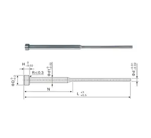 Injeção Misumi Guiado SKD61 H13 Aço Inoxidável Passo Cônico Direto Ejetor Pinos