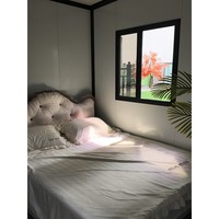 Maison conteneur pliable économique de 20 pieds à double aile, préfabriquée en acier léger, portable, pour dortoir ou bureau