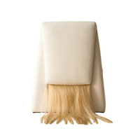 Milieu du siècle moderne refroidissement mariage événement Banquet salle à manger chaise crin de cheval frange hôtel en bois maquillage vanité gland chambre