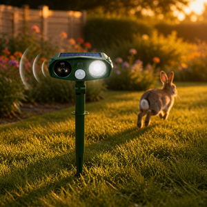 Repellente per Animali ad Ultrasuoni a Energia Solare con Angolo Regolabile, Ultrasuoni + Luce LED Lampeggiante, Repellente per Gatti, Cani e Volpi da Esterno - Product Image 3