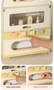 COMMIKI Jouet <span class=keywords><strong>de</strong></span> distributeur automatique en bois pour enfants avec boissons et crème glacée <span class=keywords><strong>Jeu</strong></span> <span class=keywords><strong>de</strong></span> rôle <span class=keywords><strong>Jeu</strong></span> <span class=keywords><strong>de</strong></span> partage éducatif Jouet d'apprentissage - Product Image 3