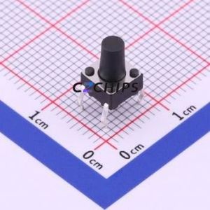 TS-1095-A11B2-D1 Tactile Switch Through hole-4P,6x6mm Switch Single Pole Single Throw Round Button 1.8N Through Hole - Product Image 1