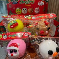 Jouet anti-stress en gros, nouveau style Noël, jouet à presser, balle sensorielle à rebond lent, jouet sensoriel pour fête de Noël, cadeau