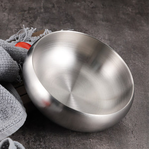 Tazón de Acero Inoxidable de Doble Capa con Aislamiento Térmico para Sopa, Uso Comercial y de Catering, Color Sólido - Product Image 1