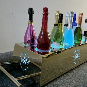 RICHSHINING Présentateur en métal de grande capacité de 10 bouteilles de <span class=keywords><strong>champagne</strong></span> Wine Glory au design moderne pour les soirées en boîte de nuit - Product Image 3