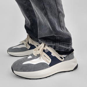 Zapatillas de Cuero de Diseño Personalizado Estilo Etiqueta Blanca 2026, Zapatillas Casuales para Caminar, Zapatos para Hombre - Product Image 5