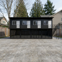 Maison conteneur démontable à plat de 20 pieds, préfabriquée, modulaire et moderne, à faible coût, pour dortoirs de travailleurs et usage hospitalier, par Global
