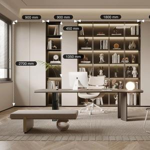 木制图书馆书柜和带门的书架，可转换，可折叠和冷却功能 - Product Image 2