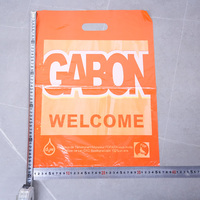 Sac de courses personnalisé découpé avec poignée en plastique, imprimé en héliogravure, logo de marque WANDA, recyclable, thermoscellable, pour la vente au détail