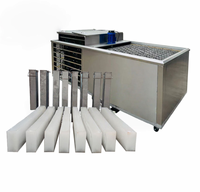Machine à fabriquer des blocs de glace industriels de 2 tonnes par jour pour les supermarchés et les cuisines, en acier inoxydable, machine à fabriquer des blocs de glace de 2000 kg