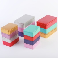 Conteneur en métal rectangulaire en gros 12x9x4.2cm, imprimé sur mesure, qualité alimentaire, revêtement UV, matériaux recyclés, pour bonbons et chocolats