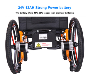 Silla de Ruedas Eléctrica Plegable Ligera en Oferta, <span class=keywords><strong>Motor</strong></span> de 500W, Batería de 12AH 20AH 30AH, Alcance de 45km - Product Image 3