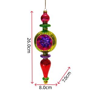 Professionele leverancier glazen kalebas glazen klassieke geassorteerde kleuren kerst hangende ornament feestdecoratie cadeau - Product Image 3