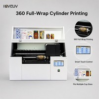 Printer UV A3 CMYK White Varnish untuk Objek Bulat, Pencetakan Digital Warna Penuh pada Tabung, Kaleng, Cangkir, Stoples