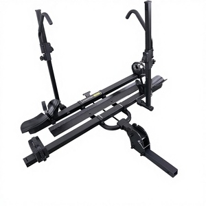 Support de vélo <span class=keywords><strong>antivol</strong></span> en métal pour attelage de remorque, inclinable et pliable, pour deux vélos, accessoires extérieurs pour SUV et camion, pièces de remorque - Product Image 4
