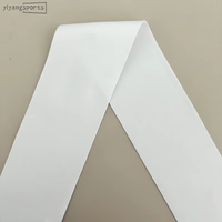 Maillot de cyclisme en polyester tricoté blanc haute densité avec bande élastique unie pour impression par sublimation