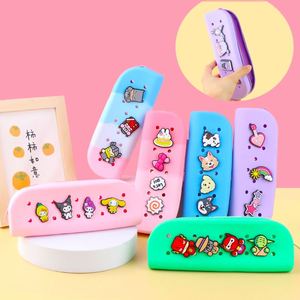 Diy Silicone Clog Pen Case <b>Cute</b> Shoe Charms for Stationery Box Large Capacity Pencil Case Waterproof Pen <b>Purse</b> - Product Image 1