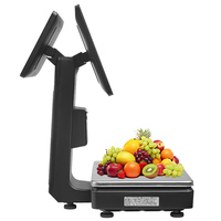 Supermarket terbaik 15Kg semua dalam satu 15.6 inci layar sentuh Ai Android Pc Pos mesin kas skala dengan 58Mm Printer termal