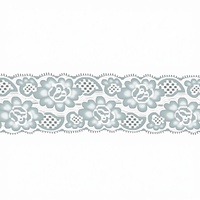 Dentelle élastique en nylon de 6 cm pour vêtements féminins, sous-vêtements, literie et robes de mariée - Dentelle décorative pour rideaux