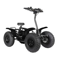 Scooter Eléctrico Todoterreno Plegable de 6000W con Tracción en las 4 Ruedas o en 2 Ruedas, Ideal para la Calle, la Granja o la Caza, con Asiento Grande, Scooter Eléctrico de Movilidad para Personas Mayores