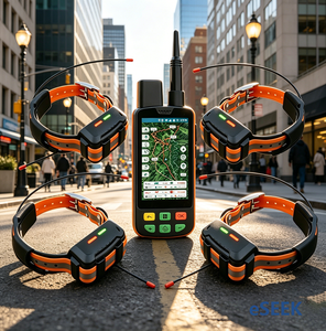 Système de suivi canin GPS tout-en-un Eseek : Liaison IMEI entre terminal et collier + Station de charge pour 20 appareils – Pack usine - Product Image 1